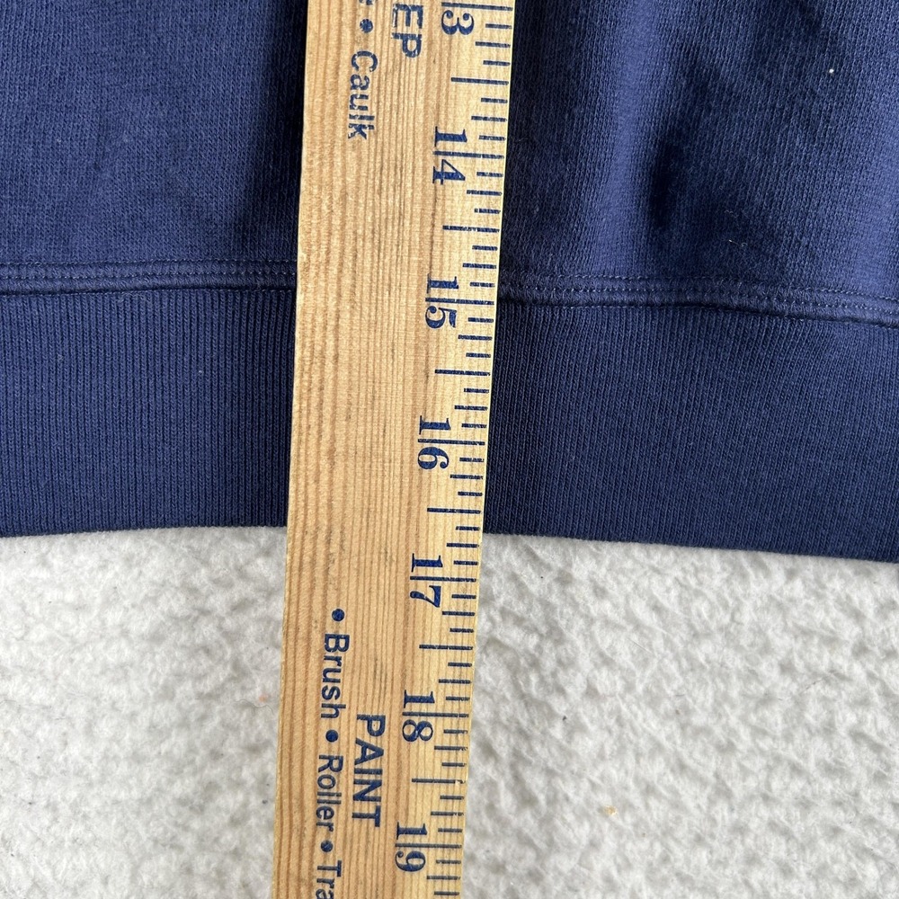 PINK Victoria's Secret Hoodie‎ Womens Medium Blue Cropped Fleece Logo Sweatshirt - Picture 6 of 9